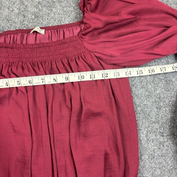 FREE PEOPLE Intimately Women’s Another Round Pomegranate Red Blouse bodysuit XS - Picture 11 of 14